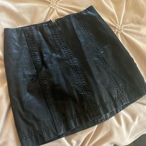 Free people faux leather skirt